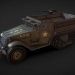 Lowpoly M3 Halftrack Car