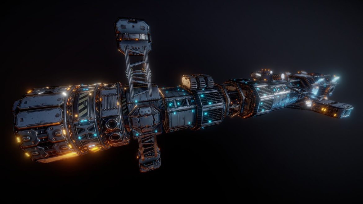 lowpoly modular spaceship.thumb