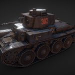 Panzerkampfwagen 38(T) lowpoly tank
