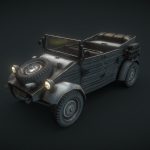 VW Typ 82 Kubelwagen Low Poly