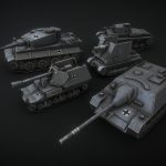 WW2 German Low Poly Tanks #1