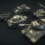 WW2 USA Low Poly Tanks #3