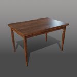 3D Model historic low Poly Table 01 3D model