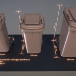 Abfallbehälter Bioabfall braun