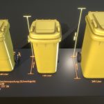 Abfallbehälter Leichtverpackung gelb