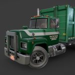 American garbage truck