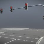 Ampelkreuzung dreispurig