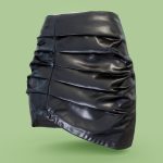 Asymmetric Leather Skirt