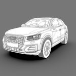 Audi Q2 3d blueprint