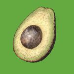 Avocado: Low Poly – Half With Core