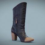 Black Zipper Tip Boot