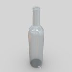 Bottle empty white glass