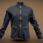 Brown Jacket Golden Zippers