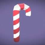 Candy cane low poly
