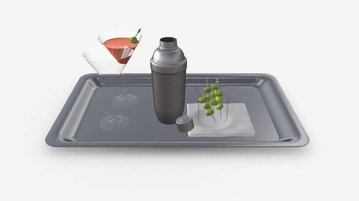cocktail shaker on tray.thumb