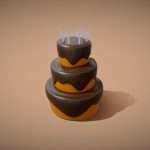 Delicious chocolate cake with candles