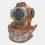 Old Diving Helmet Retro Vintage Scuba
