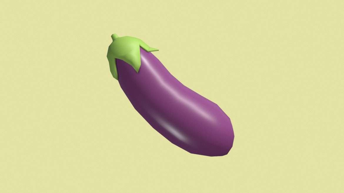 eggplant emoji low poly.thumb