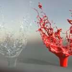 Freeze Water and Paint Splash