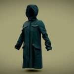 Long Green Coat Hoodie
