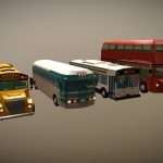 Low Poly Bus Pack