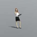 Low Poly Business Girl 006