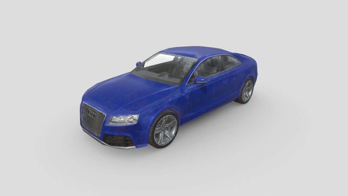 low poly car audi rs5 2011 blue.thumb
