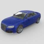 Low poly car: Audi RS5 2011 Blue