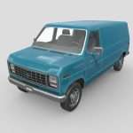 Low Poly Car – Ford E-Series Econoline 1986