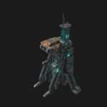 Low poly sci fi administrative building