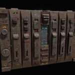 Low poly sci fi facade environment asset 2