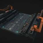 low poly sci fi road patch environment asset.thumb