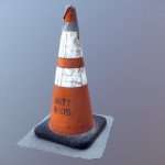 Low Poly Traffic Cone 3