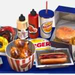 Low Polygon Art Fast Food Burger Big Pack