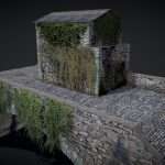 Medieval City Bridge Low Poly