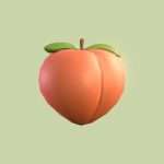 🍑 Peach emoji (Low poly)