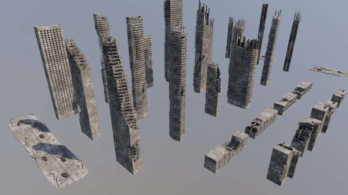 post apocalyptic destroyed skyscrapers pack.thumb