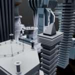 Sci-Fi Kitbash Low-poly (13 buildings)