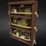 [SET] Shelf with bottles