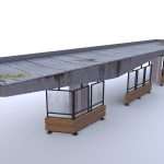 Soviet Monumental Large Bus Stop