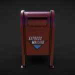 Street Mailbox – low poly
