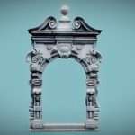 Stylised Concrete Passage Way door