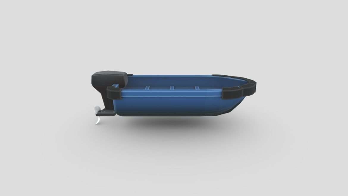 stylized low poly fishing boat.thumb