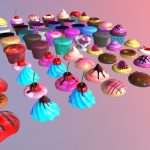 Ultimate Low poly Cupcake Package