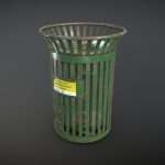 Waste Bin – Low Poly