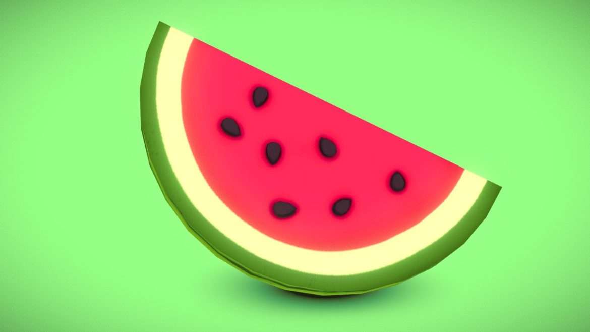 watermelon emoji ios 3d model.thumb