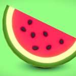 Watermelon Emoji iOS ( 3D Model )