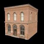 Western Hotel Low Poly