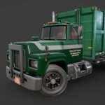 American garbage truck