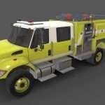 Fire Truck International Yellow